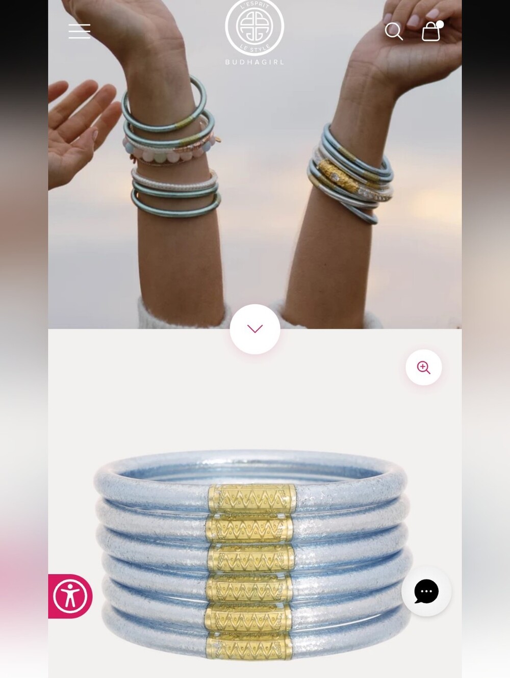 Budhagirl Single Celeste All Weather Bangle New In Medium